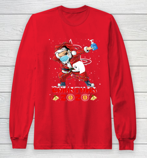 Houston Rockets Funny Santa Claus Dabbing Christmas 2020 NBA Long Sleeve T-Shirt 7