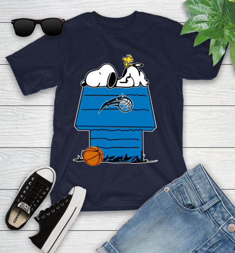 Orlando Magic NBA Basketball Snoopy Woodstock The Peanuts Movie Youth T-Shirt 3
