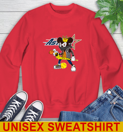 Houston Astros MLB Baseball Mickey Peace Sign Sports Sweatshirt - Image 11