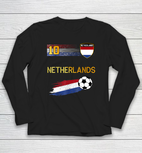 Netherlands Soccer Dutch Football Retro 10 Jersey Long Sleeve T-Shirt