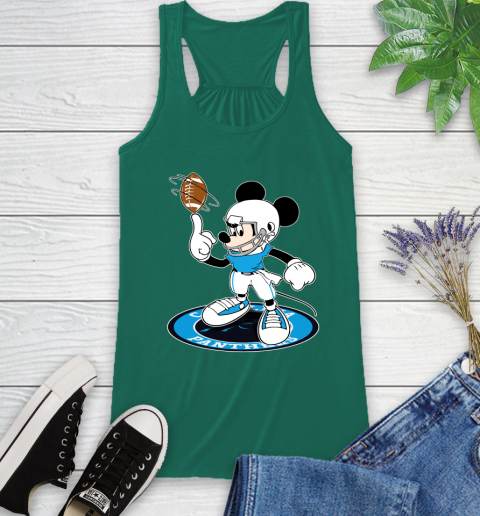 NFL Football Carolina Panthers Cheerful Mickey Disney Shirt Racerback Tank 7