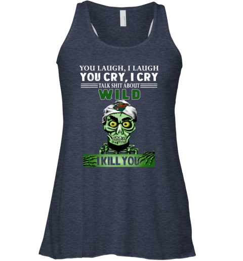 NHL Talk Shit About Minnesota Wild I Kill You Achmed The Dead Terrorist Jeffrey Dunham Hockey t0KRRtHKuQM flowy tank 32 95 151514 front heather navy