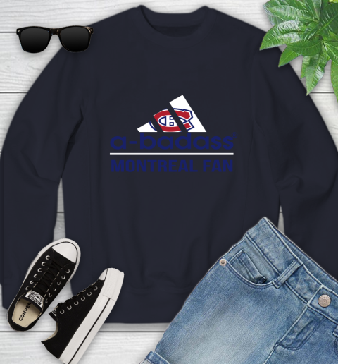 NHL A Badass Montreal Canadiens Fan Adidas Hockey Sports Youth Sweatshirt 2