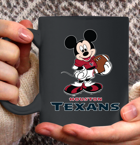 NFL Football Houston Texans Cheerful Mickey Mouse Shirt Ceramic Mug 11oz