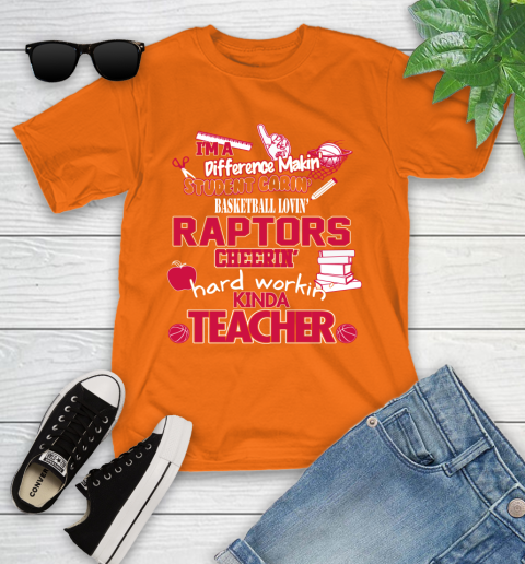 Toronto Raptors NBA I'm A Difference Making Student Caring Basketball Loving Kinda Teacher Youth T-Shirt 9