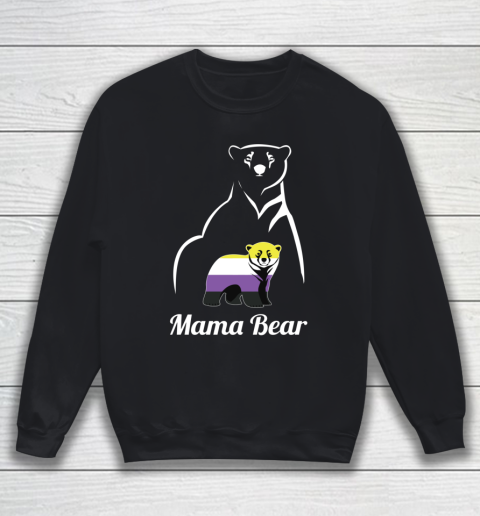 Non Binary Mama Bear LGBT Gift Sweatshirt