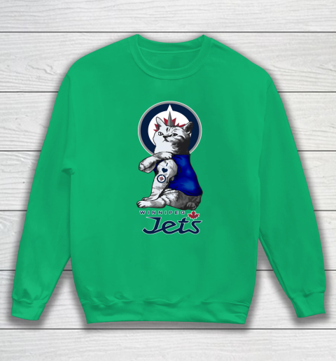 NHL My Cat Loves Winnipeg Jets Hockey Sweatshirt 5