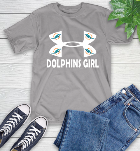 NFL Miami Dolphins Girl Under Armour Football Sports T-Shirt 6
