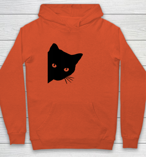 Black Cat Face Watching Funny Cat Halloween Gifts Cat Lovers T Shirt.QZSPTYUYC4 Hoodie 3