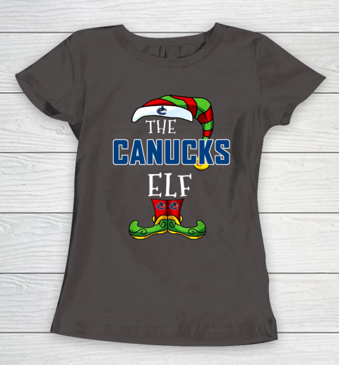 Vancouver Canucks Christmas ELF Funny NHL Women's T-Shirt 7