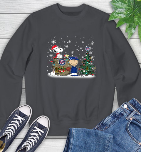 MLB Minnesota Twins Snoopy Charlie Brown Christmas Baseball Commissioner's Trophy Sweatshirt 6