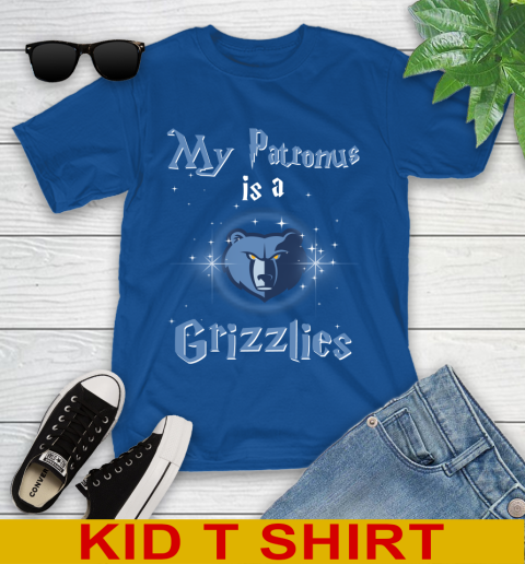 NBA Basketball Harry Potter My Patronus Is A Memphis Grizzlies Youth T-Shirt 10