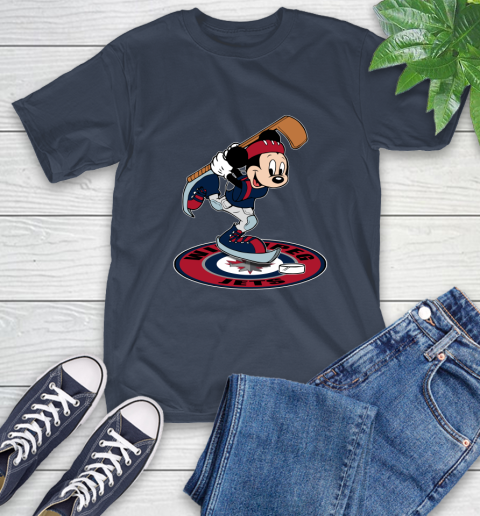 NHL Hockey Winnipeg Jets Cheerful Mickey Disney Shirt T-Shirt 4