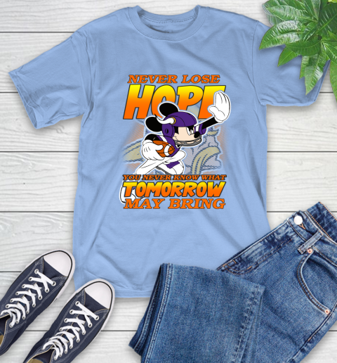 Minnesota Vikings NFL Football Mickey Disney Never Lose Hope T-Shirt 12