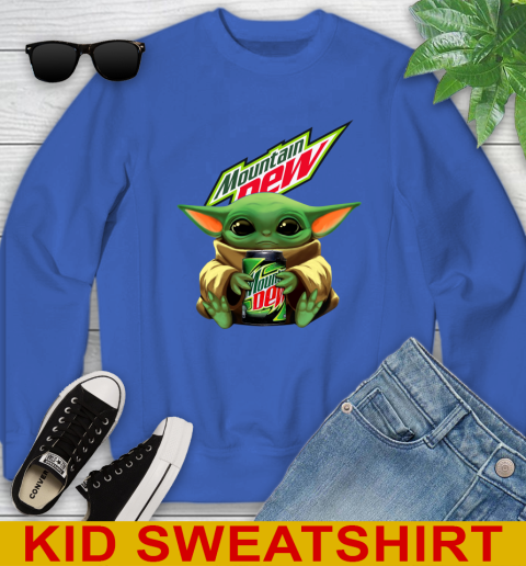 Star Wars Baby Yoda Hugs Mountain Dew Soft Drink Shirt 119