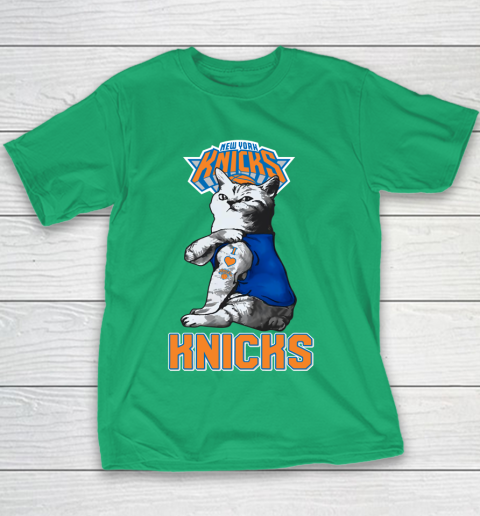 NBA Basketball My Cat Loves New York Knicks Youth T-Shirt 3