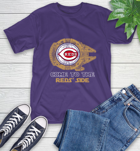 MLB Come To The Cincinnati Reds Side Star Wars Baseball Sports T-Shirt 5
