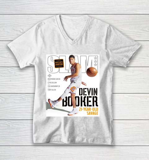 Devin Booker Slam Magazine Cover Phoenix Suns V-Neck T-Shirt