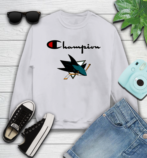 NHL Hockey San Jose Sharks Champion Shirt Youth Sweatshirt 2