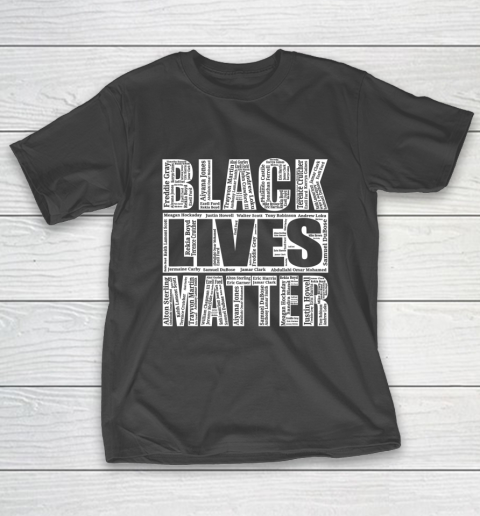 Black Lives Matter T Shirt With Names Of Victims BLM T-Shirt