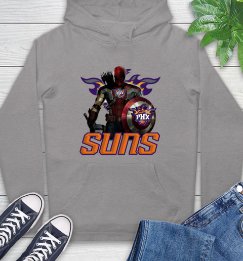 Phoenix Suns NBA Basketball Captain America Thor Spider Man Hawkeye Avengers Hoodie 6