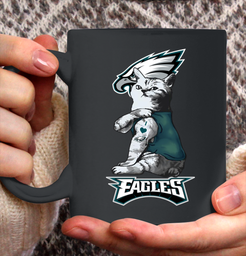 NFL Football My Cat Loves Philadelphia Eagles Ceramic Mug 11oz