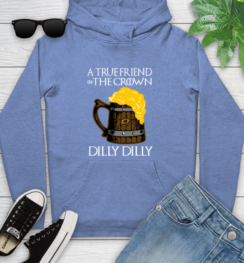 NFL Dallas Stars A True Friend Of The Crown Game Of Thrones Beer Dilly Dilly Hockey Shirt Youth Hoodie 13