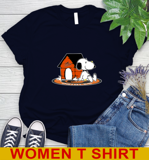 MLB Baseball Baltimore Orioles Snoopy The Peanuts Movie Shirt Women's T-Shirt 3