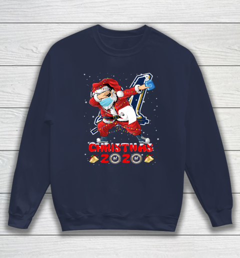 Milwaukee Brewers Funny Santa Claus Dabbing Christmas 2020 MLB Sweatshirt 2
