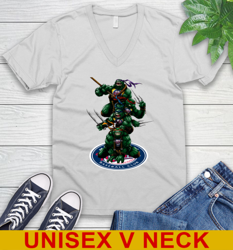 MLB Baseball Minnesota Twins Teenage Mutant Ninja Turtles Shirt V-Neck T-Shirt