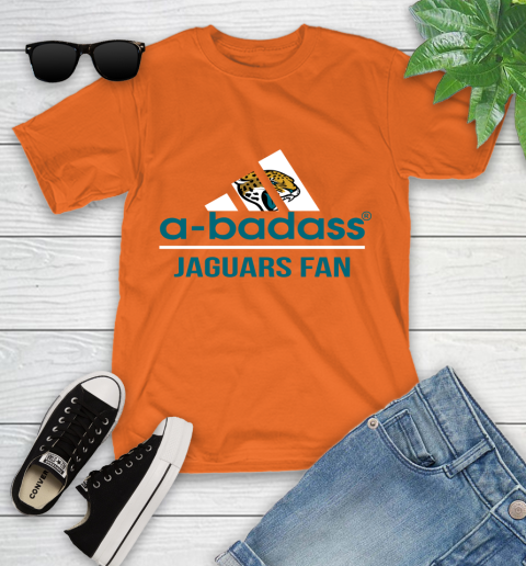 NFL A Badass Jacksonville Jaguars Fan Adidas Football Sports Youth T-Shirt 9