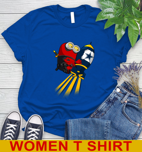 NFL Football Dallas Cowboys Deadpool Minion Marvel Shirt Women's T-Shirt 10