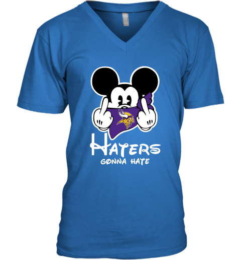NFL Minnesota Vikings Haters Gonna Hate Mickey Mouse Disney Football T Shirt xtD7qsSqJKR v neck unisex 8 95 151514 front royal