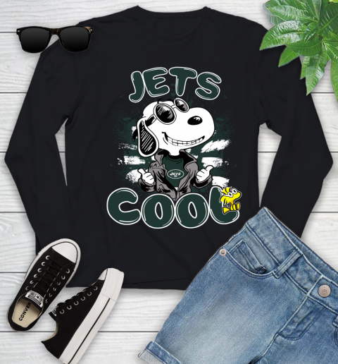NFL Football New York Jets Cool Snoopy Shirt Youth Long Sleeve