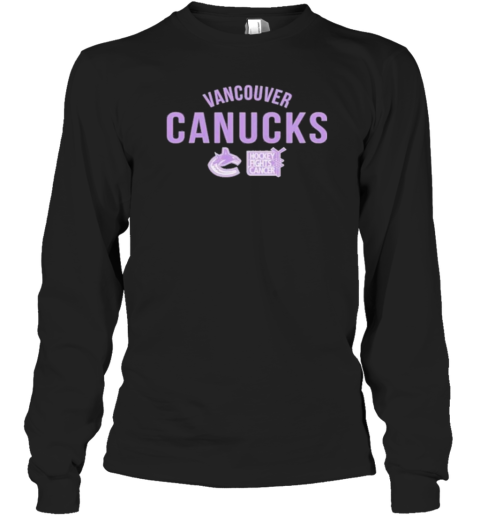 Vancouver Canucks Richmond Resilient Hockey Fights Cancer Long Sleeve T-Shirt