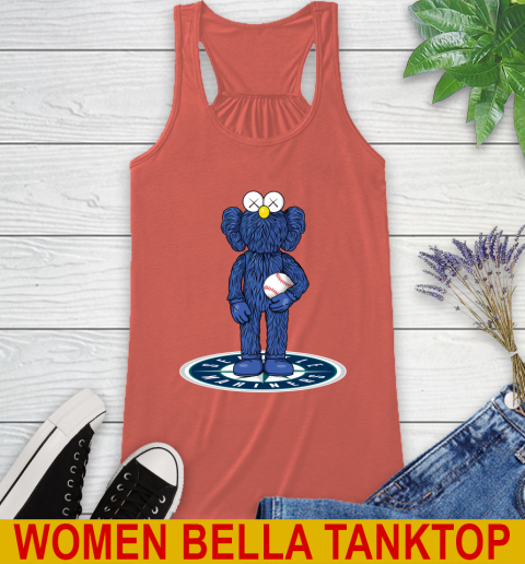 MLB Baseball Seattle Mariners Kaws Bff Blue Figure Shirt Racerback Tank 4