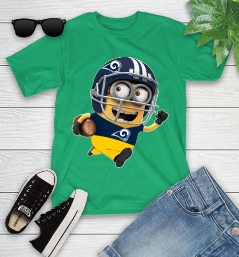 NFL Los Angeles Rams Minions Disney Football Sports Youth T-Shirt 6