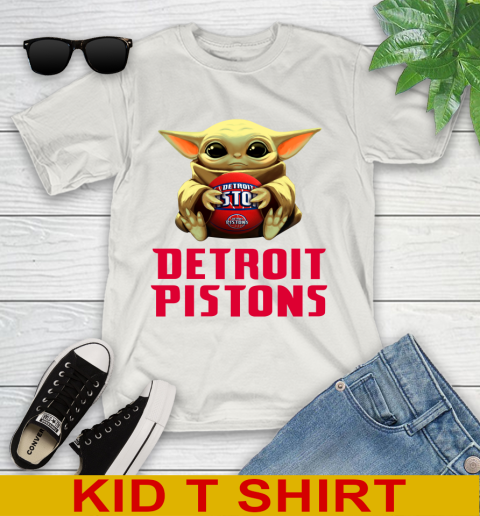 NBA Basketball Detroit Pistons Star Wars Baby Yoda Shirt 112