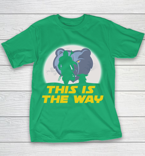 Memphis Grizzlies NBA Basketball Star Wars Yoda And Mandalorian This Is The Way Youth T-Shirt 3