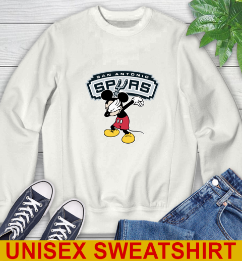 San Antonio Spurs NBA Basketball Dabbing Mickey Disney Sports Sweatshirt