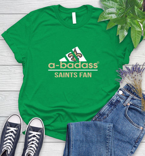 New Orleans Saints NFL Football A Badass Adidas Adoring Fan Sports Women's T-Shirt 9
