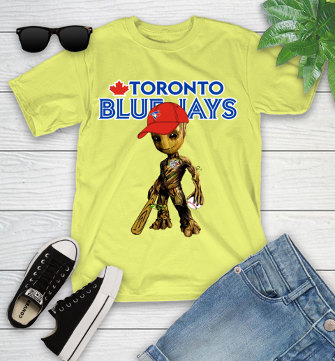 MLB Toronto Blue Jays Groot Guardians Of The Galaxy Baseball Youth T-Shirt 8
