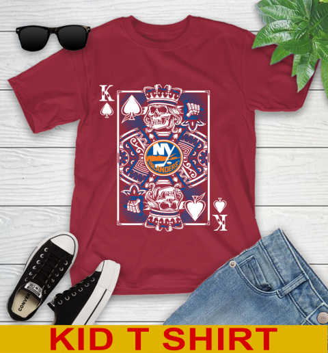 New York Islanders NHL Hockey The King Of Spades Death Cards Shirt Youth T-Shirt 12