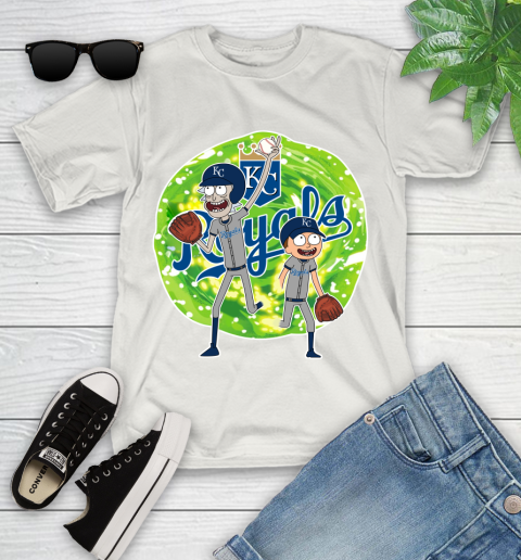 MLB Kansas City Royals Rick And Morty Baseball Sports Youth T-Shirt 12