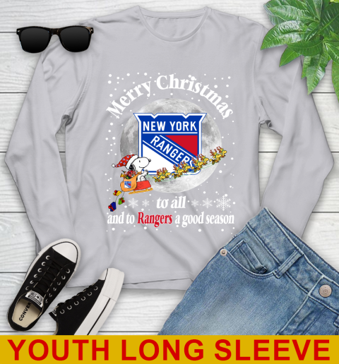 New York Rangers Merry Christmas To All And To Rangers A Good Season NHL Hockey Sports Youth Long Sleeve 5