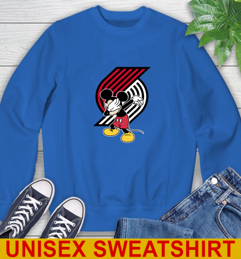 Portland Trail Blazers NBA Basketball Dabbing Mickey Disney Sports Sweatshirt 9