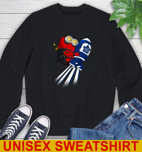 NHL Hockey Toronto Maple Leafs Deadpool Minion Marvel Shirt Sweatshirt