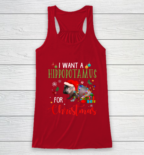 I Want A Hippopotamus For Christmas Hippo Fiona Racerback Tank 4
