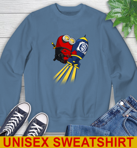 MLB Baseball San Diego Padres Deadpool Minion Marvel Shirt Sweatshirt 10