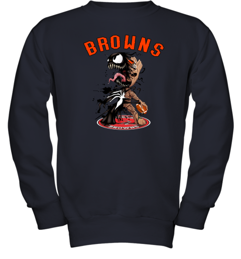 NFL Denver Broncos Football Venom Groot Guardians Of The Galaxy Youth Hoodie